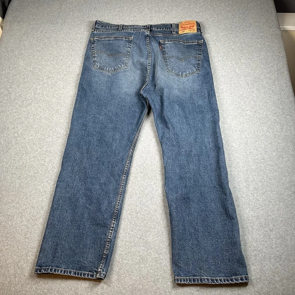 Levi's 505 Jeans W38 L29 (Fits 28) Regular Fit Blue Denim Faded Men Straight Leg